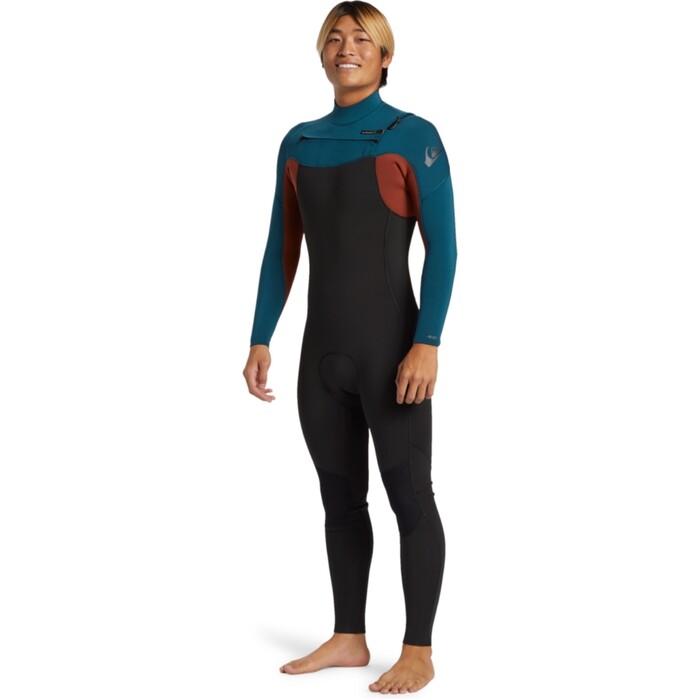 2024 Quiksilver Mens Everyday Sessions 3/2mm Chest Zip Wetsuit EQYW103202 - Midnight Turquoise